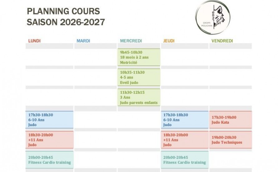 Organisation des cours